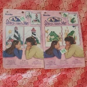 Bucilla Stitch With Me Lighthouse and Frog Kits